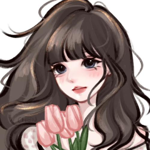 手绘女生动漫头像图片_卡通好看的手绘动漫女头像-4