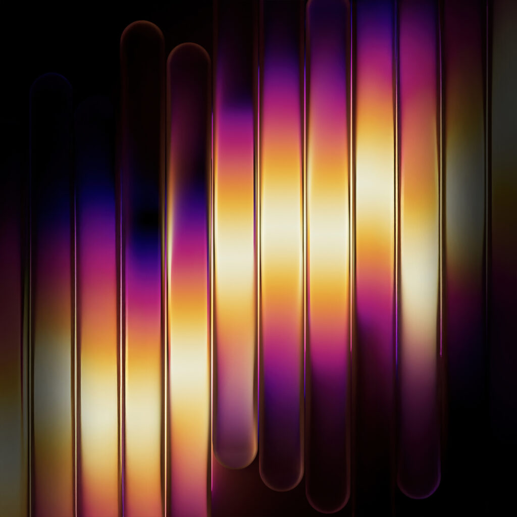 抽象 金色渐变条纹 垂直排列 光影 简约 5k